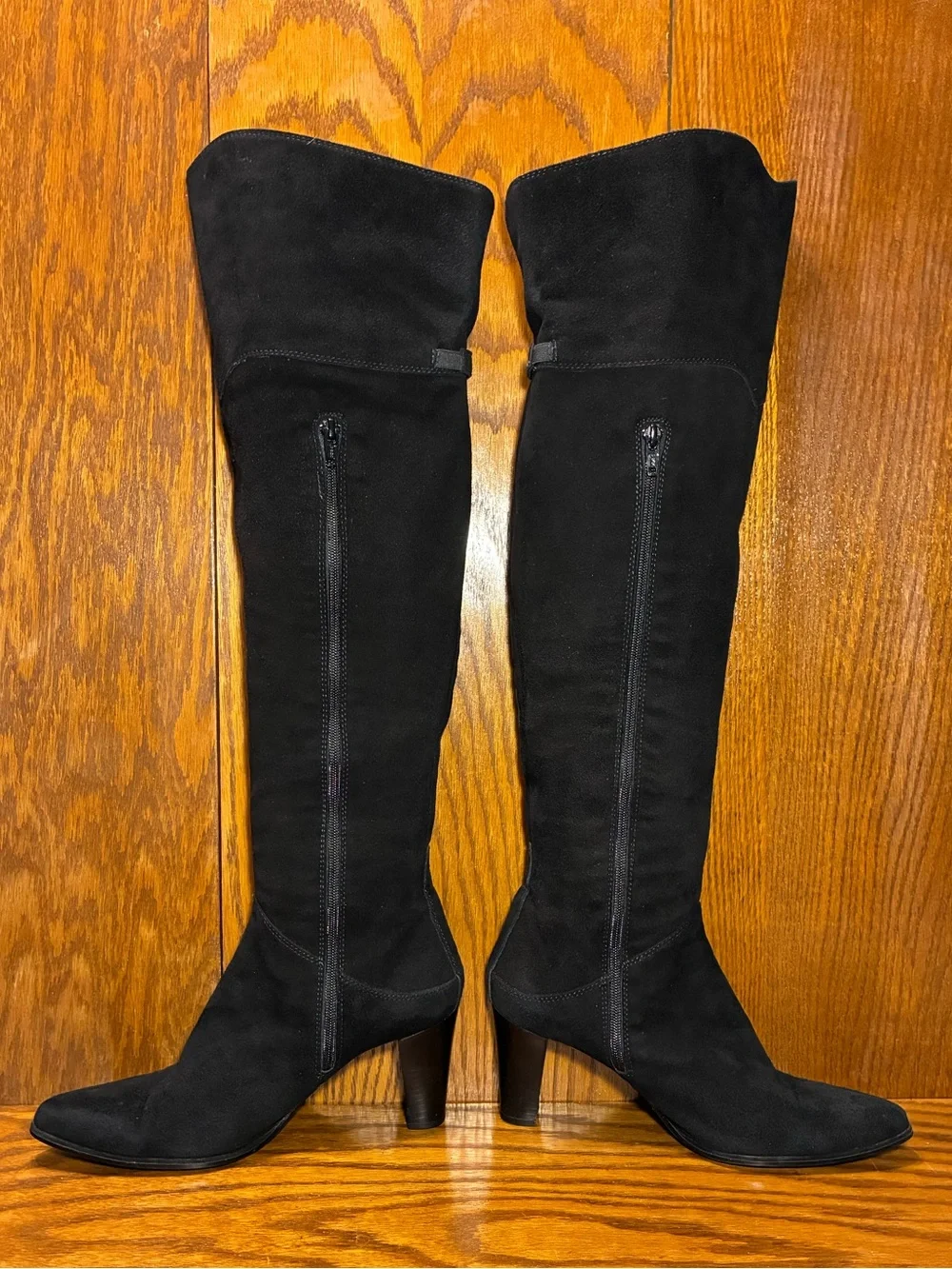 Nalini Italy Made Over-the-Knee Pointed Toe Black Suede Boots EU 38.5 US 8-8.5